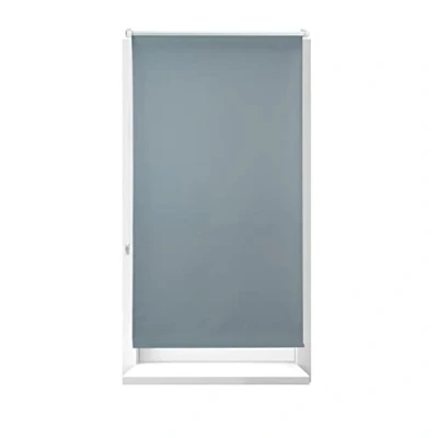Afbeelding van Relaxdays rolgordijn verduisterend grijs thermo roljaloezie met klemmen 90x210cm