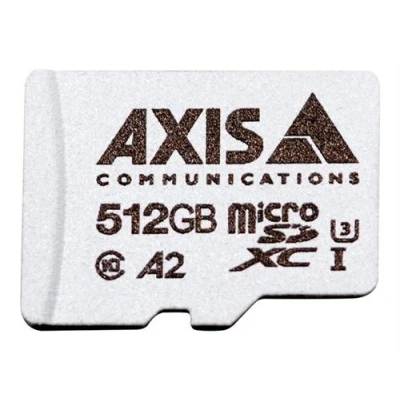 Image de AXIS Surveillance Carte mémoire flash (adaptateur microSDXC vers SD inclus(e)) 512 Go A2 / UHS I U3 Class10 pour D3110 M3085 M3086 M5075 M7116 P3818 Q1656 Q1715 Q1942 Q6100; P37 Series