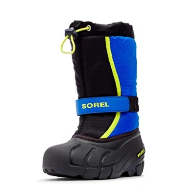 Afbeelding van Sorel Youth FLURRY™ BOOT Unisex Snowboots Black, Super Blue Maat 36
