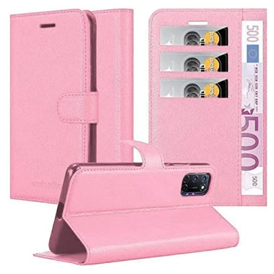 Afbeelding van Cadorabo Hoesje geschikt voor Oppo A72 in KERSEN ROZE Beschermhoes met magnetische sluiting, standfunctie en kaartvakje Book Case Cover Etui