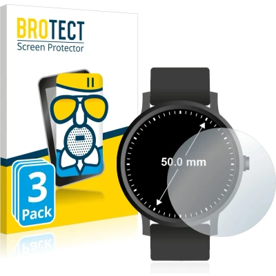 Afbeelding van BROTECT Screenprotector voor Horloges (Rond, ø: 50 mm) Folie Beschermfolie Beschermglas matte (3 Stuks)