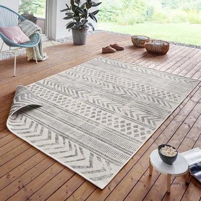 Afbeelding van Dubbelzijdige Loper Biri Crème 80x150cm Grijs Bohemian Vloerkleed 123vloerkleed.nl is de online webshop voor vloerkleden en woonaccessoires.