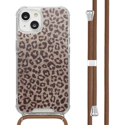 Afbeelding van imoshion Hoesje Geschikt voor iPhone 14 Design met Koord Leopard Mood