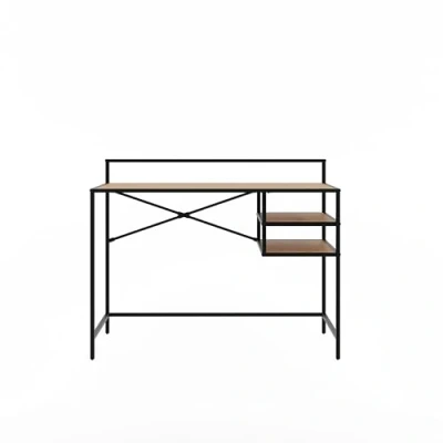 Afbeelding van Hygge Interiors Altino 110 cm Bureautafel Eiken / Zwart