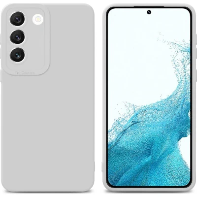 Afbeelding van Cadorabo Hoesje geschikt voor Samsung Galaxy S22 in Fluid WIT Beschermhoes gemaakt van flexibel TPU silicone Cover Case