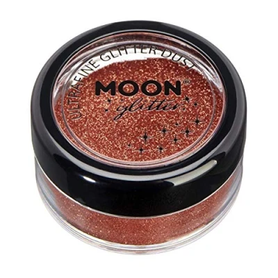 Afbeelding van Moon Glitter 100% cosmetisch ultra fijn glitterpoeder voor gezicht, lichaam, nagels, haar en lippen, 5 g, koperbrons