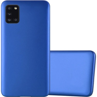 Afbeelding van Cadorabo Hoesje geschikt voor Samsung Galaxy A31 in METAAL BLAUW Beschermhoes gemaakt van flexibel TPU silicone Case Cover
