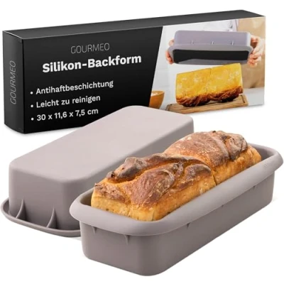 Afbeelding van GOURMEO Siliconen bakvorm voor cake en brood met anti aanbaklaag, lengte: 30cm