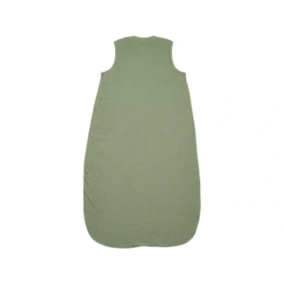 Afbeelding van Meyco baby Uni slaapzak gevoerd pre washed hydrofiel olive green 60cm