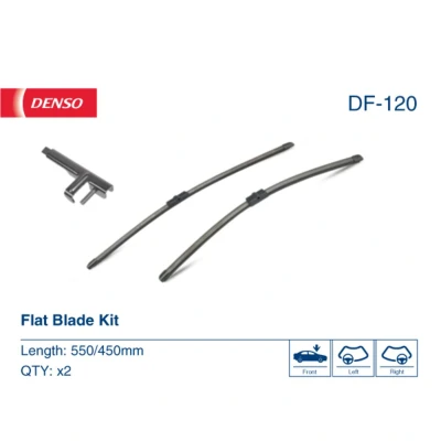 Afbeelding van Ruitenwisser Denso DF 120 Flat blade wisserblad OPEL: Astra H Hatchback, GTC, Caravan, MERCEDES BENZ: GLK