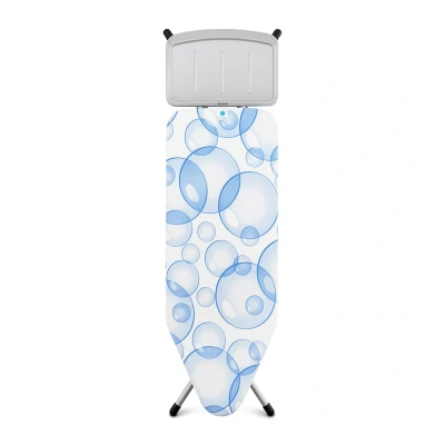 Image de Brabantia Table à repasser Perfect Flow C avec repose fer pour générateur vapeur 124 x 45 cm Bubbles Bleu
