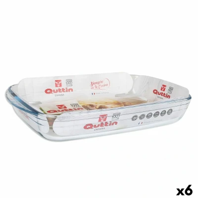 Afbeelding van Ovenschaal Quttin Transparant 3 L Glas Rechthoekig 35,4 x 22 5,5 cm (6 Stuks)