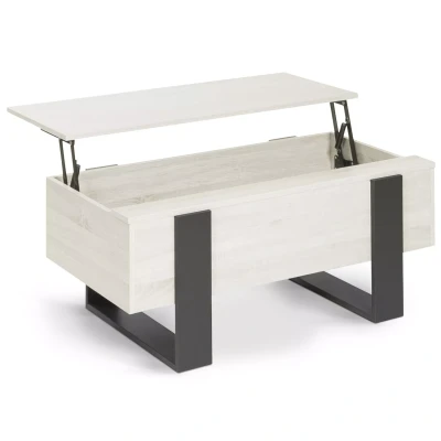 Afbeelding van Table basse plateau relevable PHOENIX bois gris