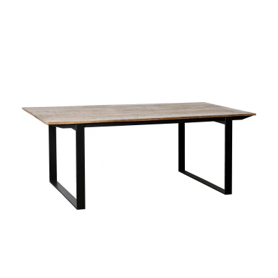 Afbeelding van Livingfurn Eetkamertafel Valdez U poot Mango Hout 200 cm Bruin