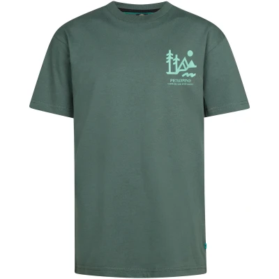 Afbeelding van Petrol Industries BACK print Tetons Tshirt voor kinderen, Maat: 164, Green smoke