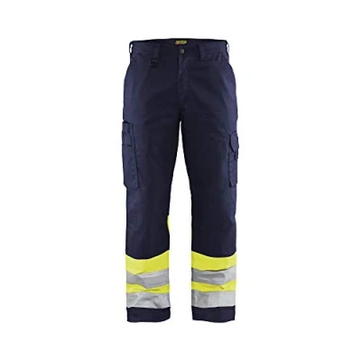Image de Pantalon haute visibilité marine/jaune fluorescent