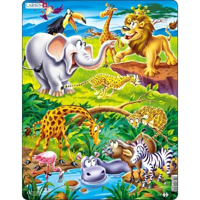 Afbeelding van Larsen Legpuzzel Maxi Safari Junior Karton 18 Stukjes