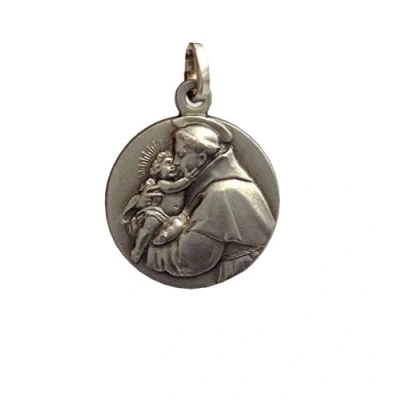 Afbeelding van Paudue Medaille van Sint Antonius 925 Sterling zilver de beschermheiligen 100% gemaakt in Italië, zilver, zonder edelsteen, 36, EU 36