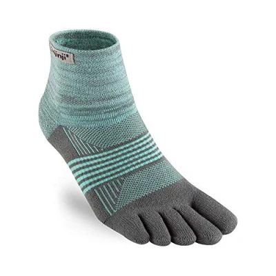 Afbeelding van Injinji Halfhoge sokken met aparte tenen uit de Trail serie voor heren, Groen een