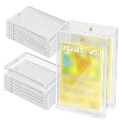 Afbeelding van NVIYAM 16 stuks magnetische verzamelkaarthouders 35PT UV bescherming met magneet geschikt voor MTG kaarten, standaard sportkaarten, honkbalkaarten
