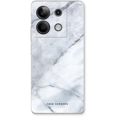Afbeelding van Case Company® hoesje geschikt voor Xiaomi Redmi Note 13 5G Witte marmer Soft Cover Telefoonhoesje Bescherming aan alle Kanten en Schermrand