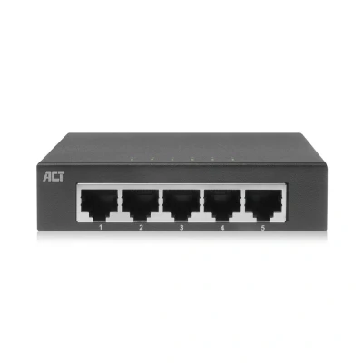 Afbeelding van ACT AC4415 Stille 5 Poorts Gigabit Ethernet Switch Zwart