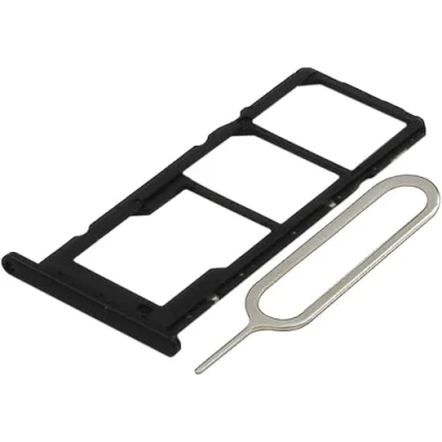 Afbeelding van MMOBIEL Dual Sim Kaart Houder voor Samsung Galaxy A02s A025 2021 Zwart Incl. Pin