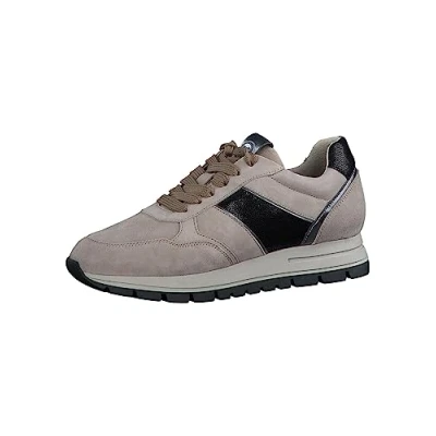 Afbeelding van Tamaris Sneakers laag, Dames, Maat: 37, Taupe comb Leer en imitatieleer