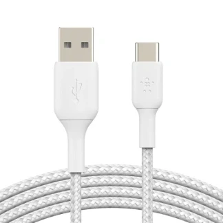 Afbeelding van Belkin Braided USB C naar kabel 3m Wit