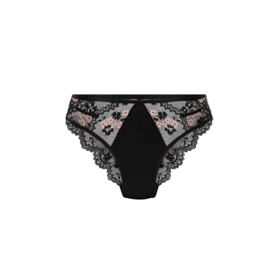 Afbeelding van Hunkemöller Dames Lingerie Brazilian Piper Zwart maat XS