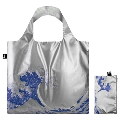 Afbeelding van LOQI Bag M.C. The Great Wave Silver