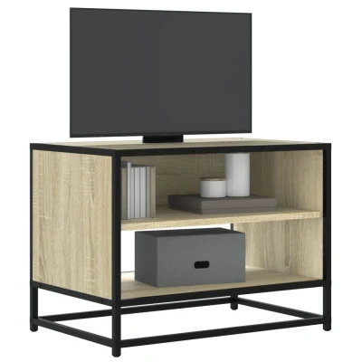 Afbeelding van vidaXL Tv meubel 61x40x46 cm bewerkt hout metaal sonoma eikenkleurig