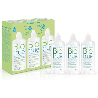 Afbeelding van Biotrue alles in één lenzenvloeistof 3x 300ml