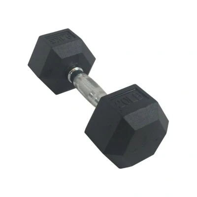 Afbeelding van Torque USA Rubber Hexagon Dumbbell per stuk Zwart
