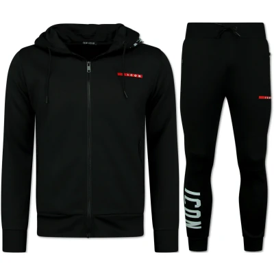 Afbeelding van ICON Trainingspakken Joggingpakken Heren Huispakken Volwassenen 11759 Zwart