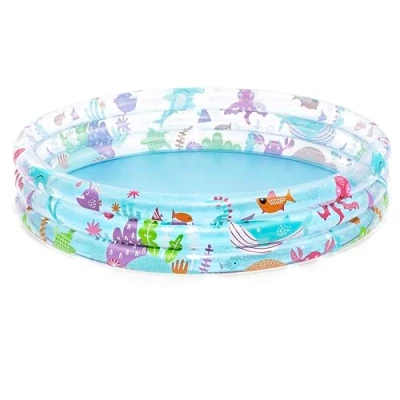 Afbeelding van Deep Dive Opblaasbaar Kinderzwembad met 3 Ringen 1,52 m x 30 cm
