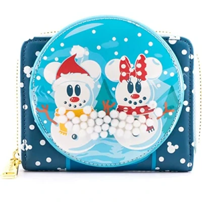 Afbeelding van Loungefly Disney by Portemonnee Snowman Minnie &amp; Mickey Snow Globe