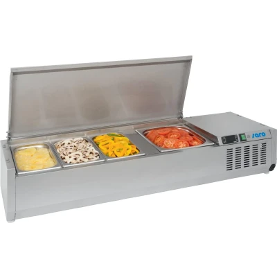 Afbeelding van Koel opzetvitrine RVS deksel 6x 1/3GN (H)28x(B)140x(D)39,6