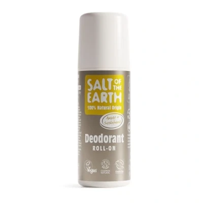 Afbeelding van Natural Deodorant Roll On by Salt of the Earth, Amber &amp; Sandalwood Veganistisch, Langdurige bescherming, Leaping Bunny Approved, Made in UK 75 ml