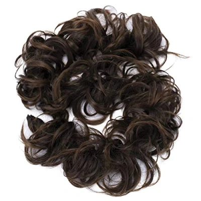 Afbeelding van CAISHA XXL Haarstukje Choucho voor het verkrijgen van volumineus opgedaan haar, krullen, knot, bruin HW24