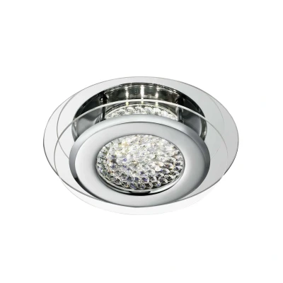 Afbeelding van Searchlight Vesta Plafondverlichting Ø 28 X 8 Cm 12W Dimbare LED Incl. Chroom