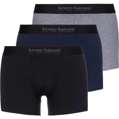 Afbeelding van Bruno Banani 3 PACK Onderbroeken, Heren, Maat: Small, Schwarz/blau/grau