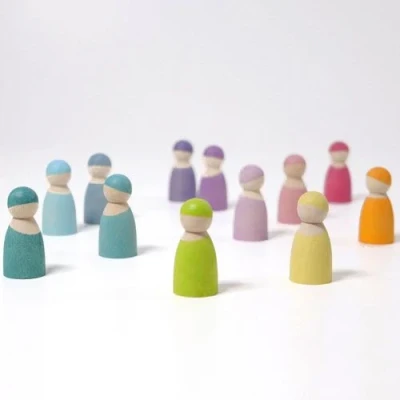 Afbeelding van Grimm&#039;s Regenboogvriendjes pastel 12 delig