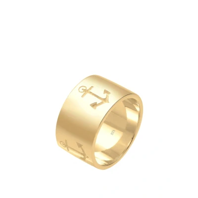 Afbeelding van Elli Anchor Ring, Dames, Maat: 58, Gold