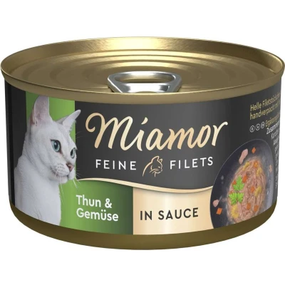 Afbeelding van 24x85g Miamor Fijne Filets in Saus Tonijn &amp; groenten Nat Kattenvoer