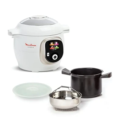 Afbeelding van Moulinex, Cookeo Intelligente multikoker, 6 l, 150 geïntegreerde recepten, koken zonder toezicht, intuïtief display, kookhandleiding, MyMoulinex app, 1600 W, wit
