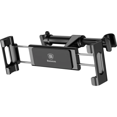 Afbeelding van Baseus Universele Autostoel Hoofdsteun Tablet Houder voor in de Auto Zwart/Grijs
