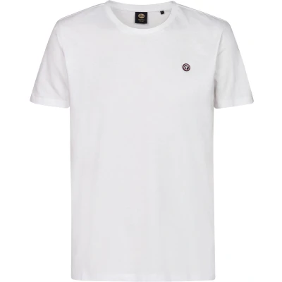 Afbeelding van Petrol Industries Heren Logo T shirt Windward Wit Maat L