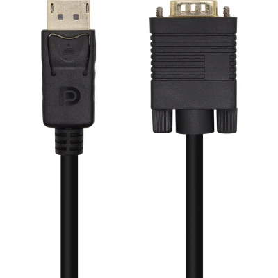 Afbeelding van Adapter DisplayPort naar VGA Aisens A125 0462 Zwart 3 m