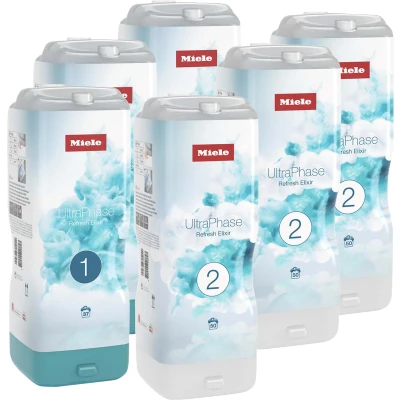 Afbeelding van Miele UltraPhase 1 en 2 Set 6 stuks Refresh Elixir wasmiddel voor wasmachines met TwinDos